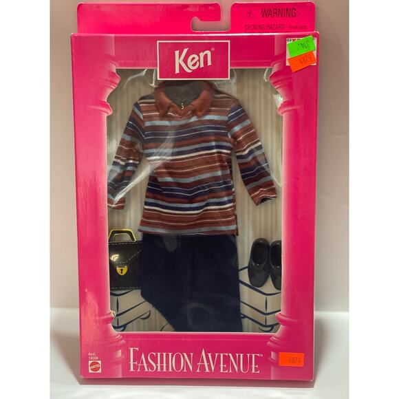 Ken Fashion Avenue Striped Sweater 18099 Mattel 1998 NRFB - Picture 1 of 5